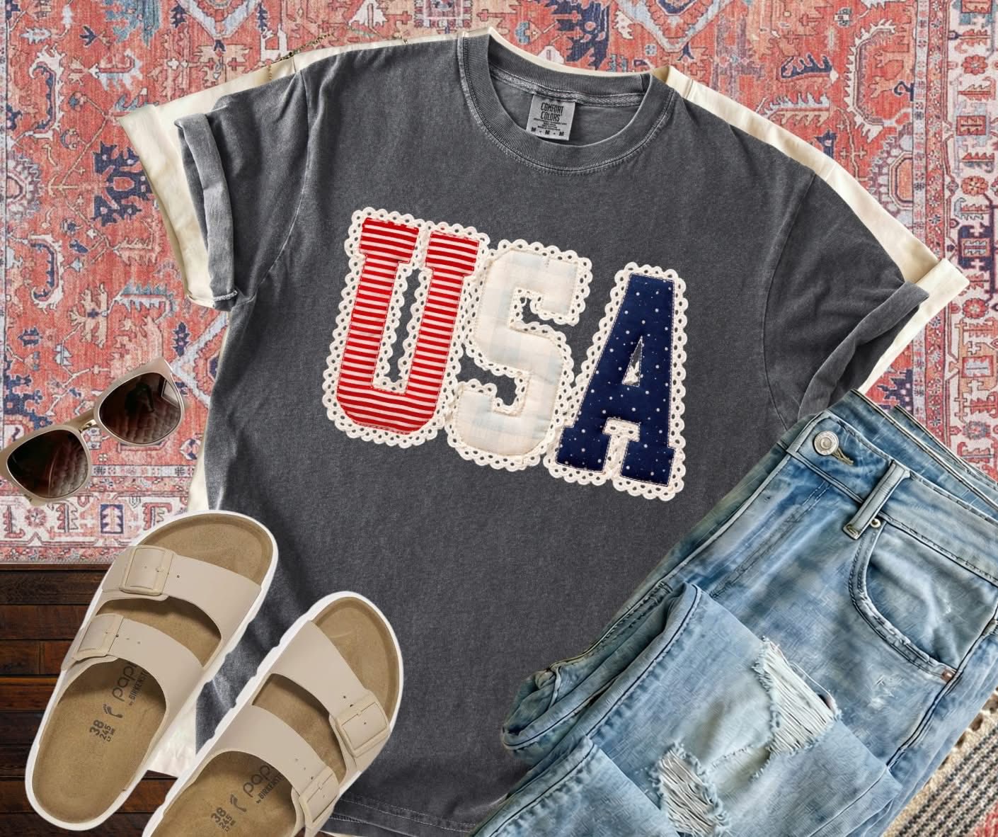 USA Patch Graphic Women's Sweatshirt