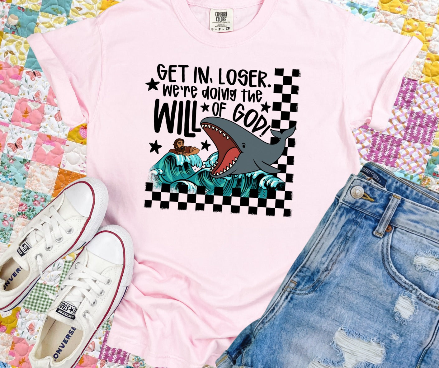 Get In Loser We're Doing the Will of God Kids Tee