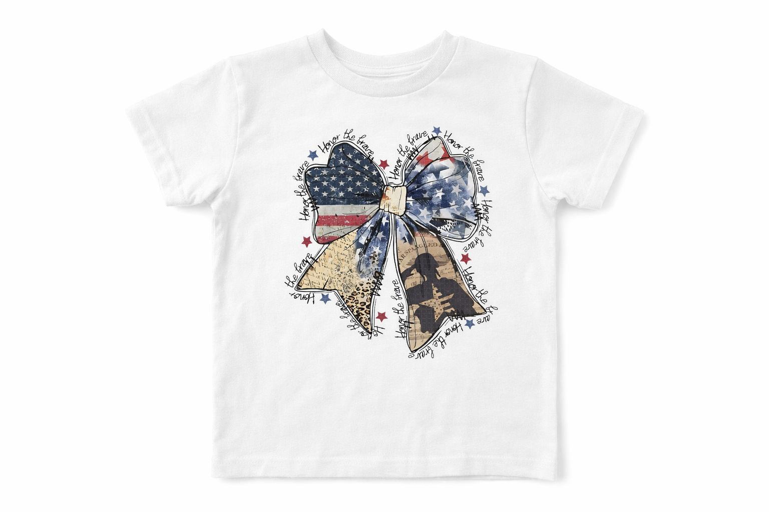 Patriotic Bow Kids Tee