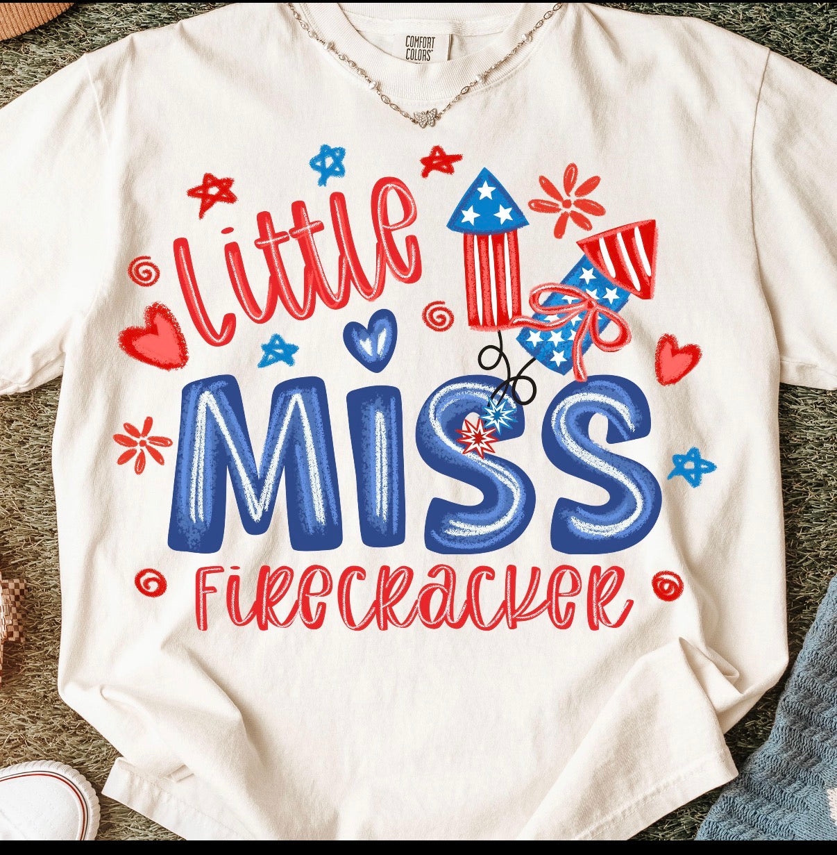 Little Miss Firecracker Kids Tee