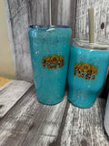 Mama & Mini Sunflower Resin Tumbler Set | One of a Kind