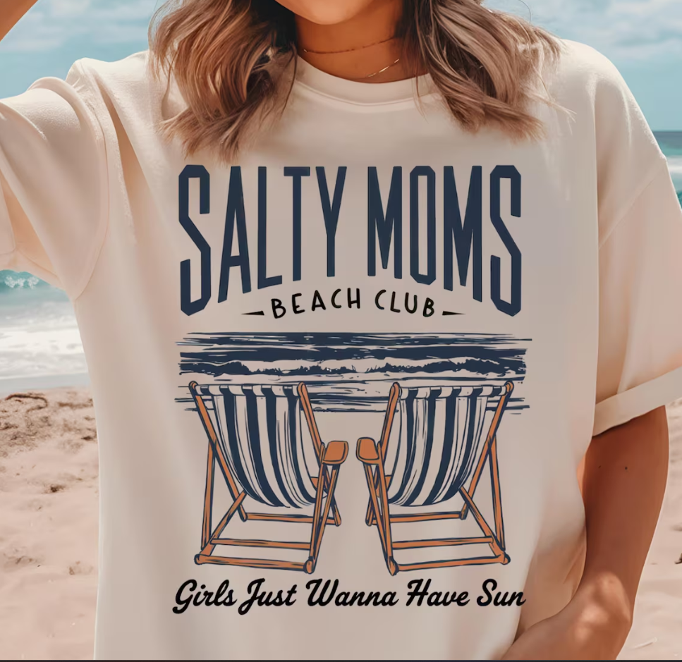 Salty Moms Beach Club T-Shirt